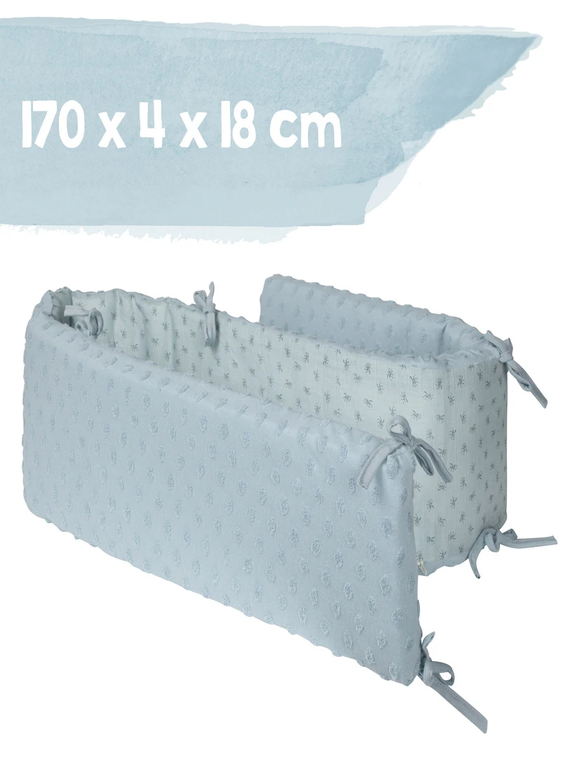 ROBA Tour de Lit Bébé   Lil Planet   Coton Bio   Bleu Clair   Bleu ciel