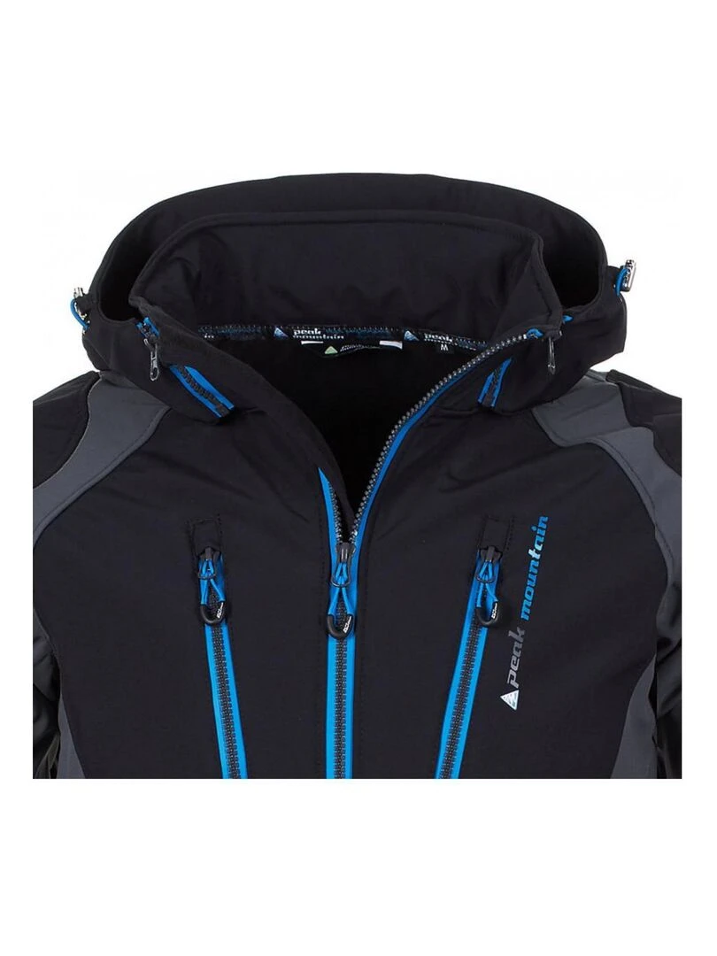 Blouson softshell homme CABILO PEAK MOUNTAIN Noir Noir