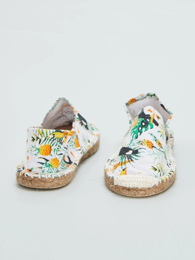 Espadrilles tropical   Blanc/vert
