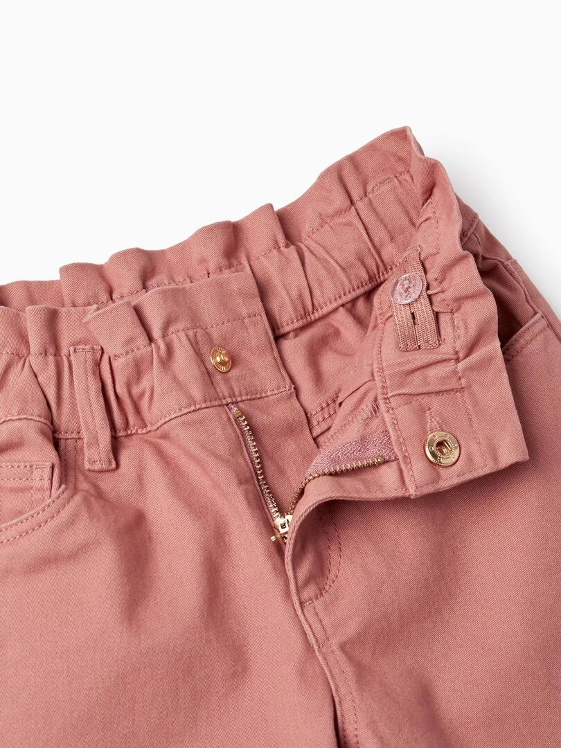 Pantalon Paperbag Pour Fille  SICILIAN DAYS   Rose