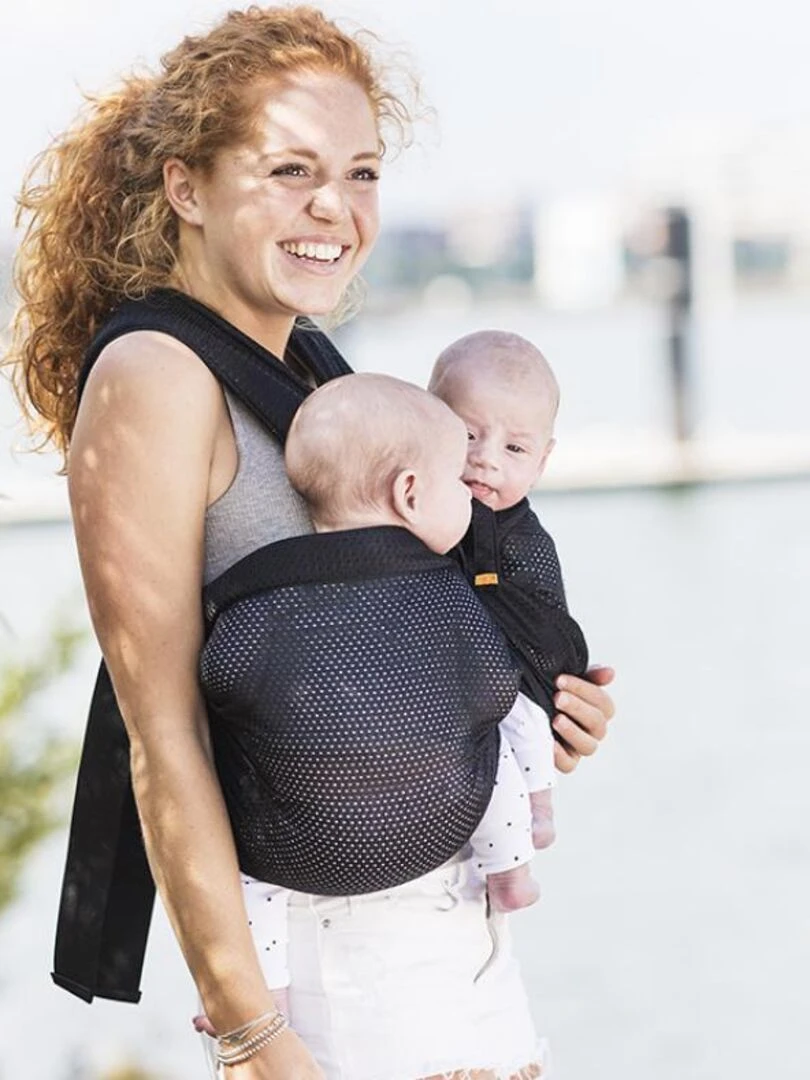 Porte bébé pour jumeaux Twin mesh Noir