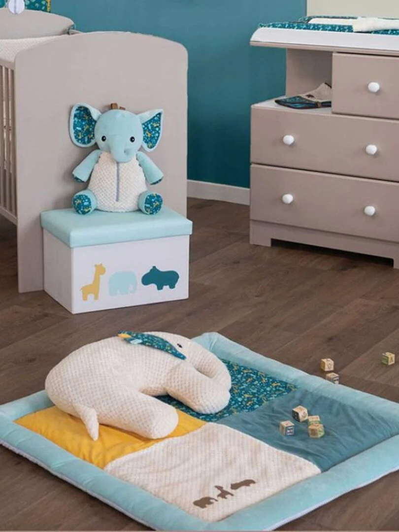 Coussin cale bébé Mo l'éléphant Zanimo Blanc