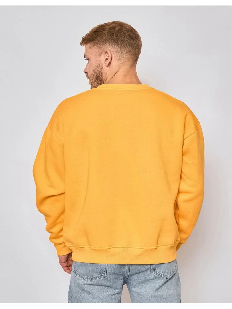 Pull Col Rond Kebello   Jaune
