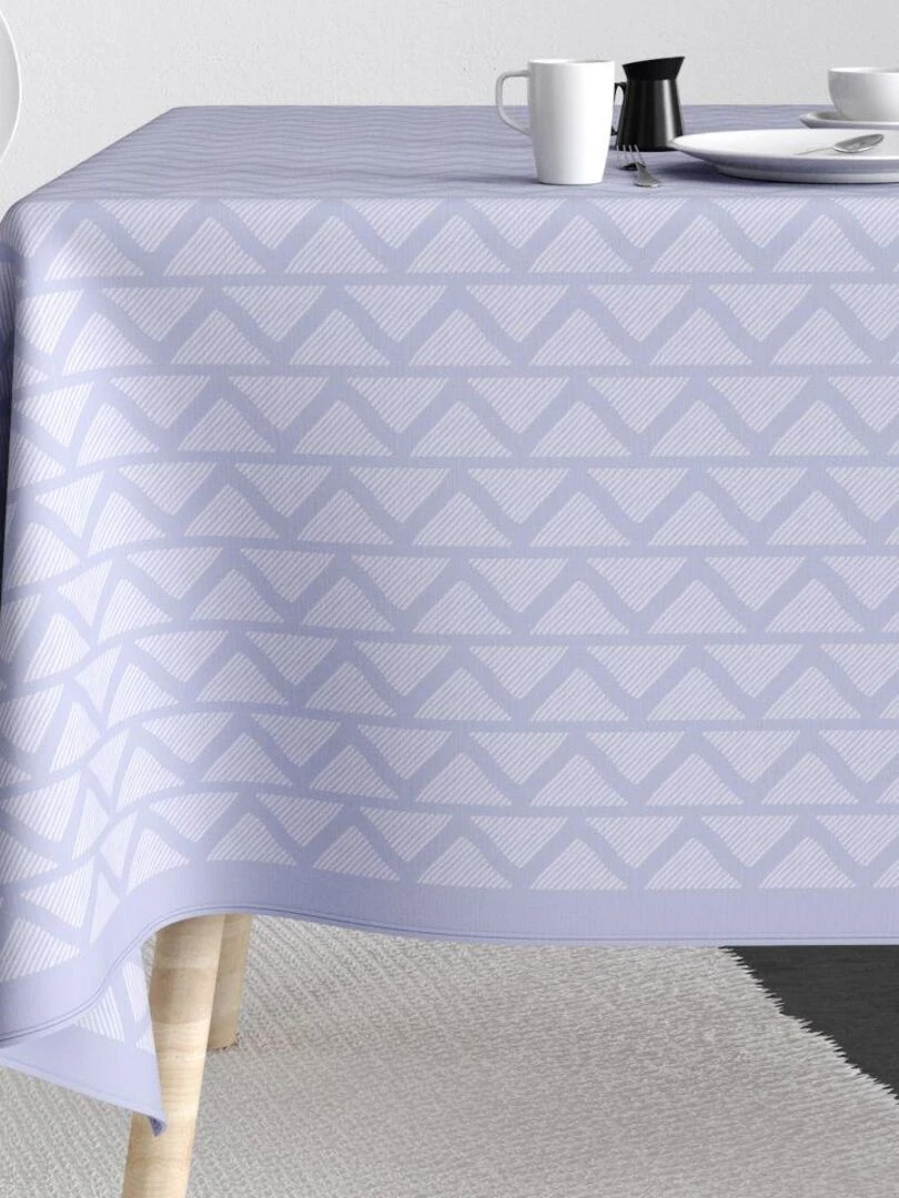 Nappe rectangulaire anti tache en Coton Tana Glycine Violet