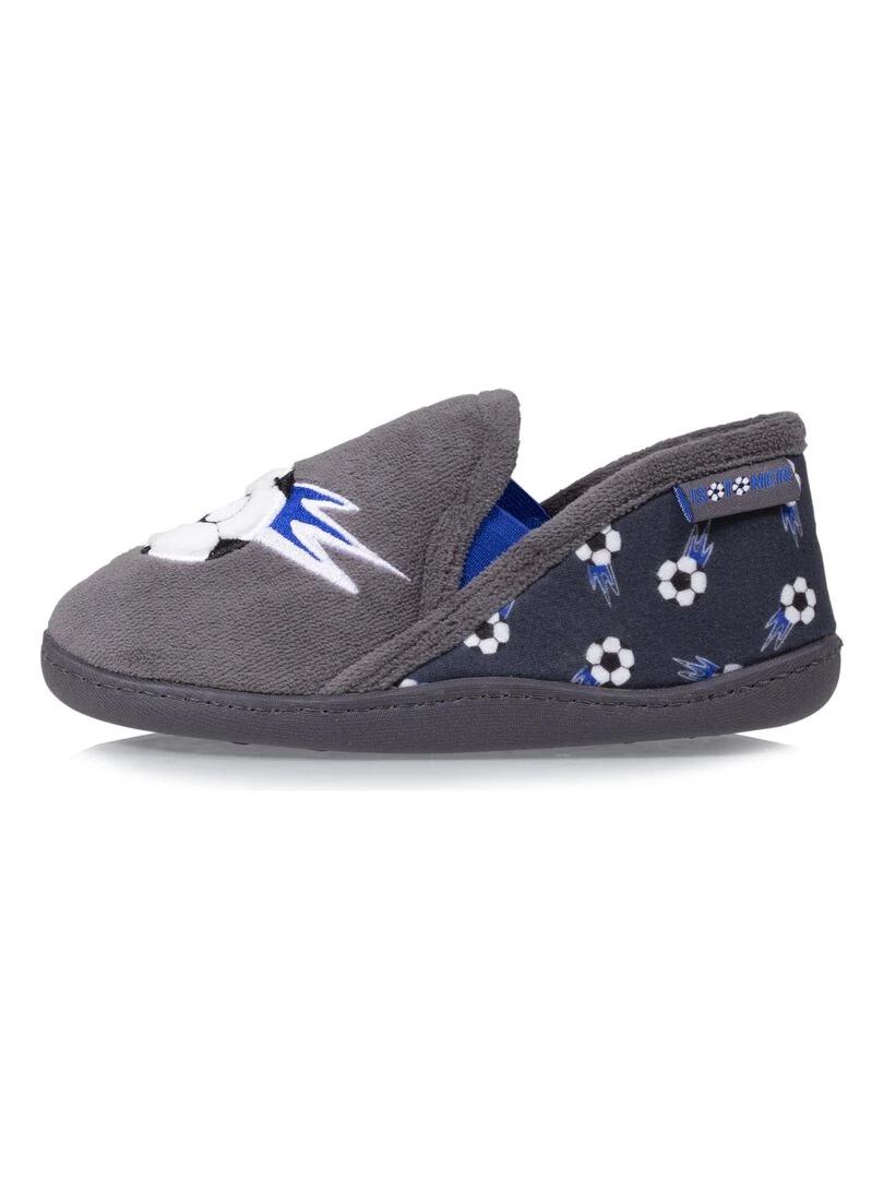 Chaussons mocassins Enfant Foot Gris   Gris
