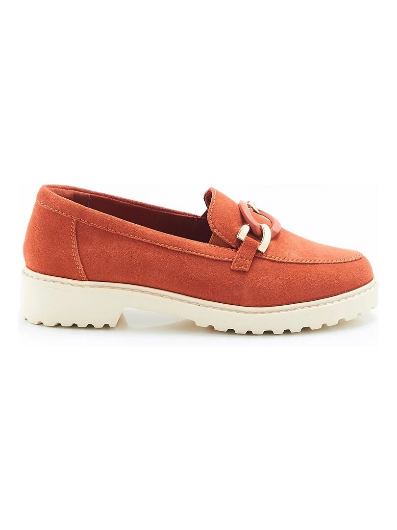 Mocassins crantés avec chaînette Amortyl   Damart   Abricot