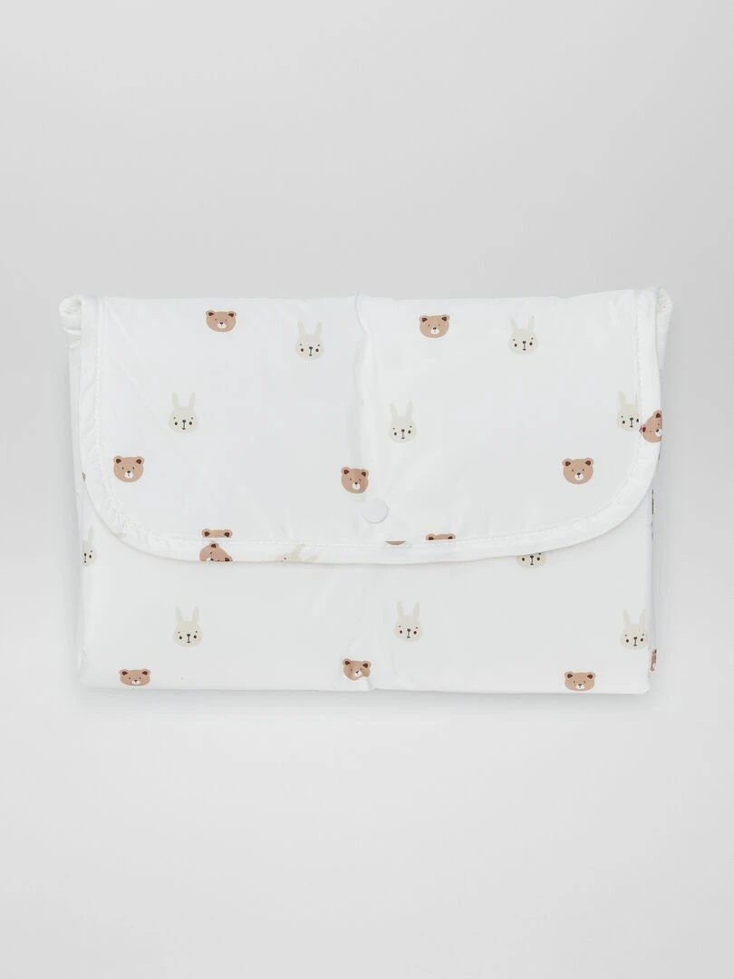 Tapis à langer imprimé 'animaux' Blanc animaux