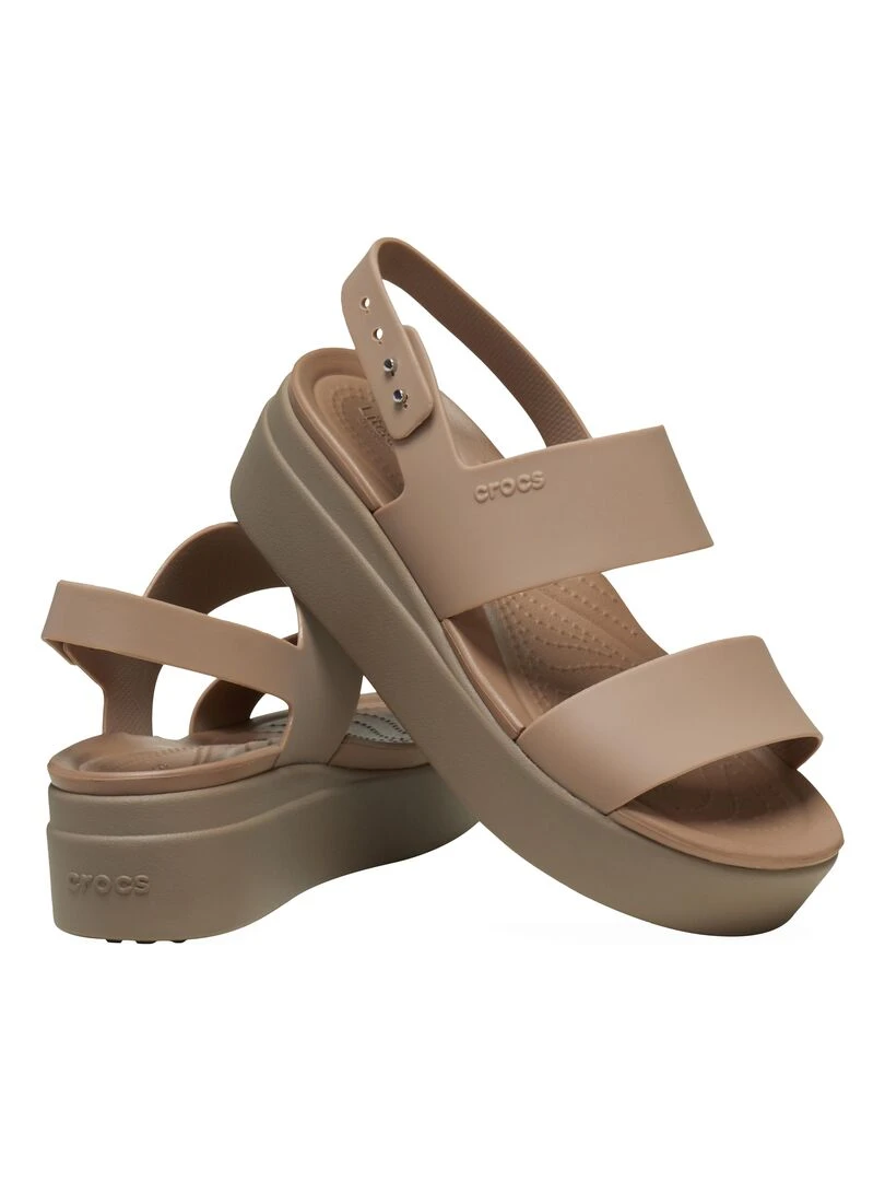 Sandales à bride Crocs Brooklyn low wedge   Marron