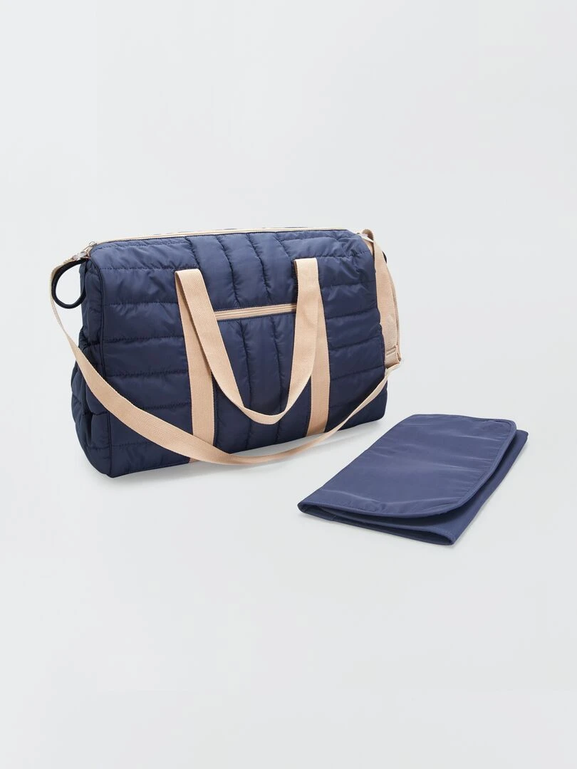 Sac à langer matelassé Bleu
