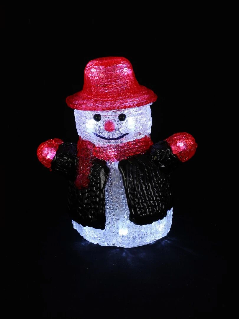 Bonhomme de neige avec sa veste à LED Noir