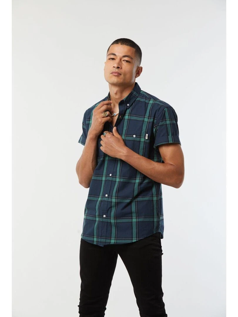 Lee Cooper   Chemise manches courtes coton regular DIREAS   Bleu foncé