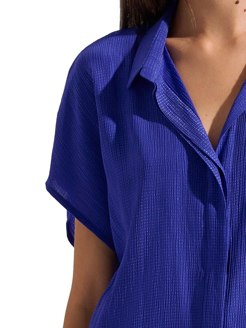 Chemise estivale manches courtes Japan   Bleu