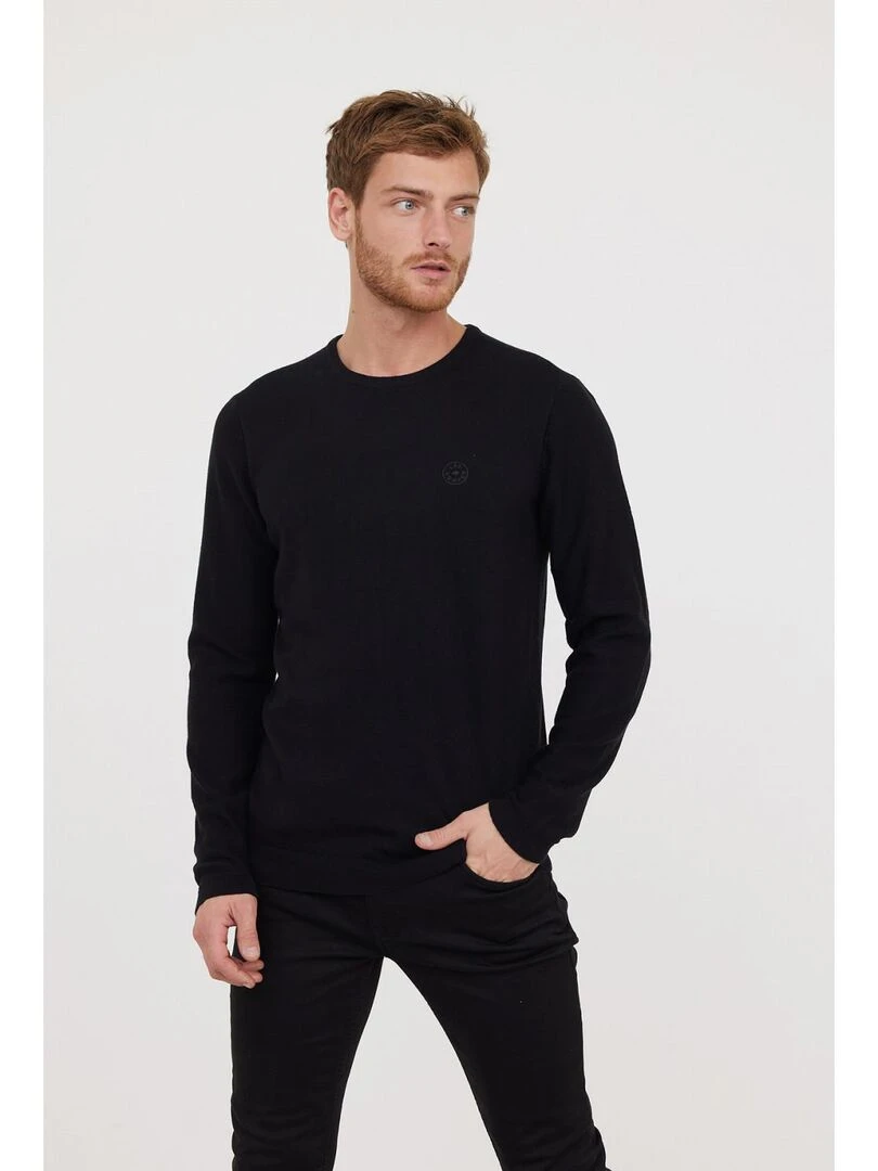 Lee Cooper Pull manches longues coton regular CORIL Noir