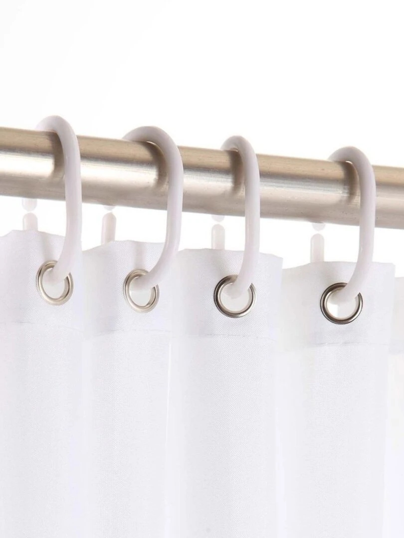 Rideau de douche polyester 180x200 Zenitude   Blanc