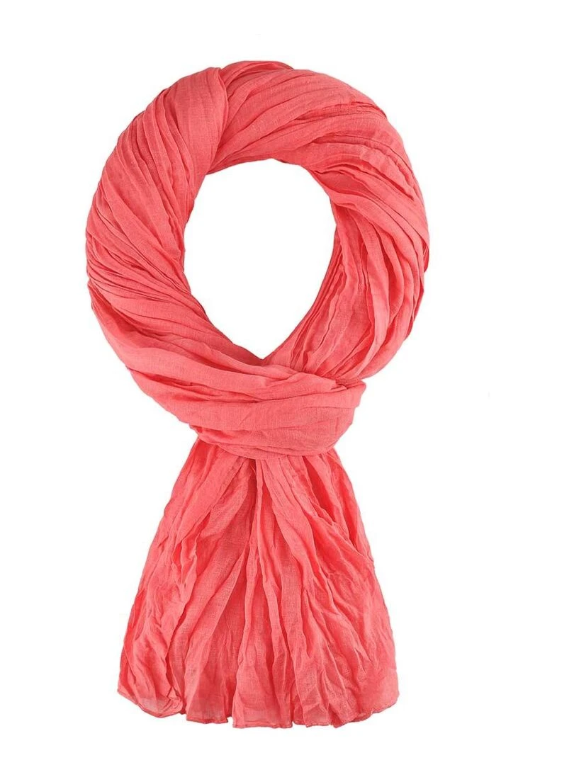 Chèche coton Uni Orange corail
