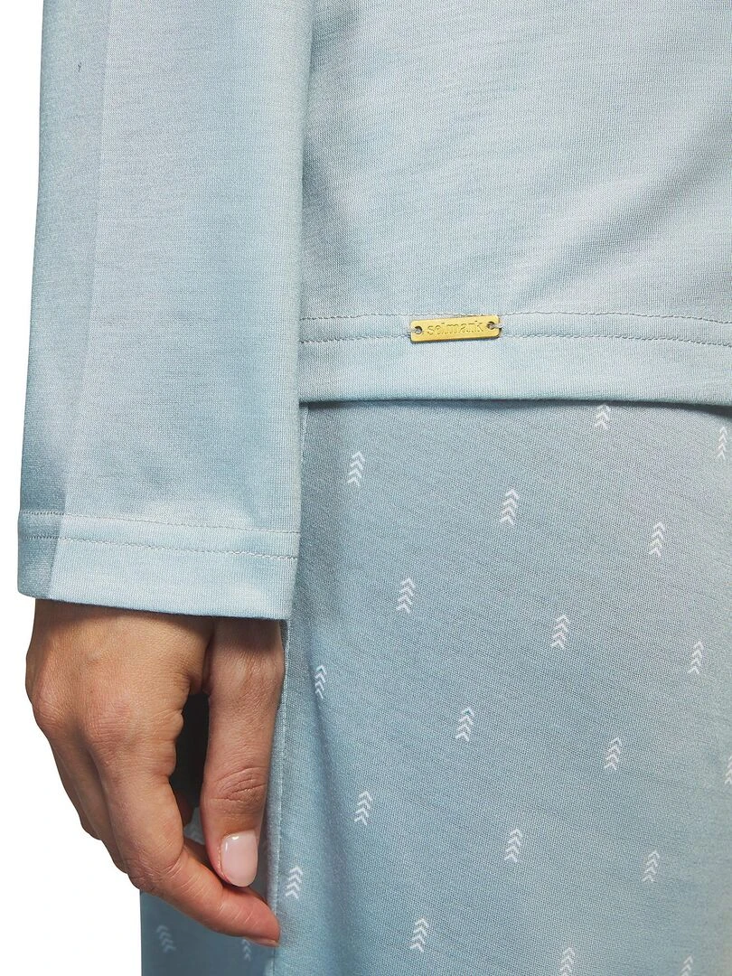 Pyjama pantalon haut manches longues Algodon   Vert