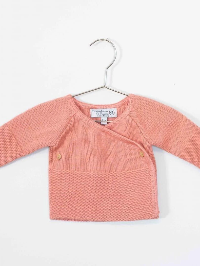 Brassière double maille en coton Petits Chats Rose
