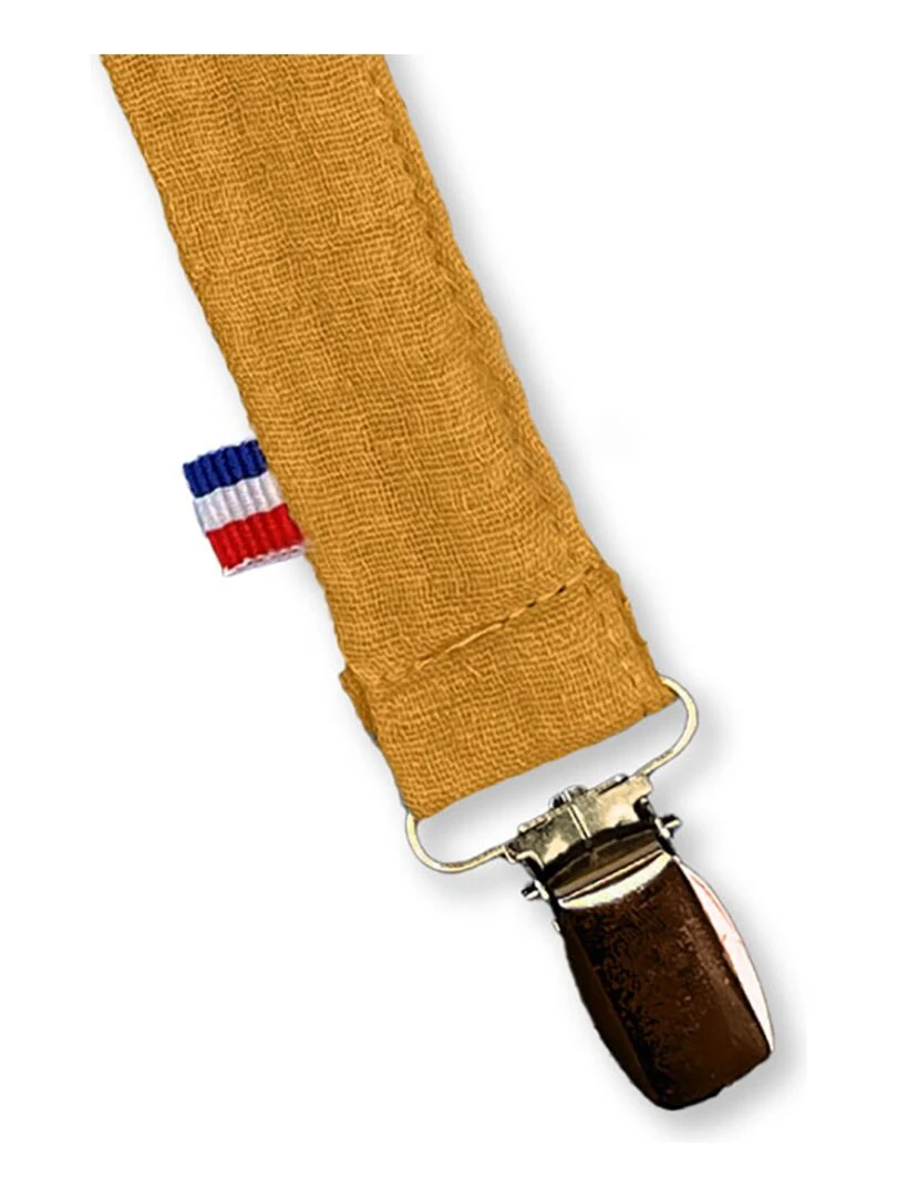 Attache Tétine en Coton Bio Teddy Honey Beige