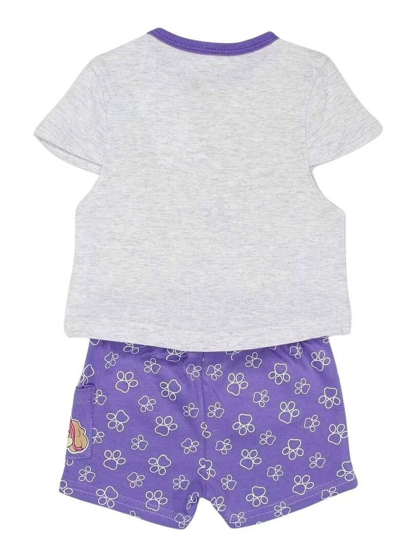 Paw Patrol Ensemble T shirt short bébé fille Imprimé La Pat' Patrouille Violet