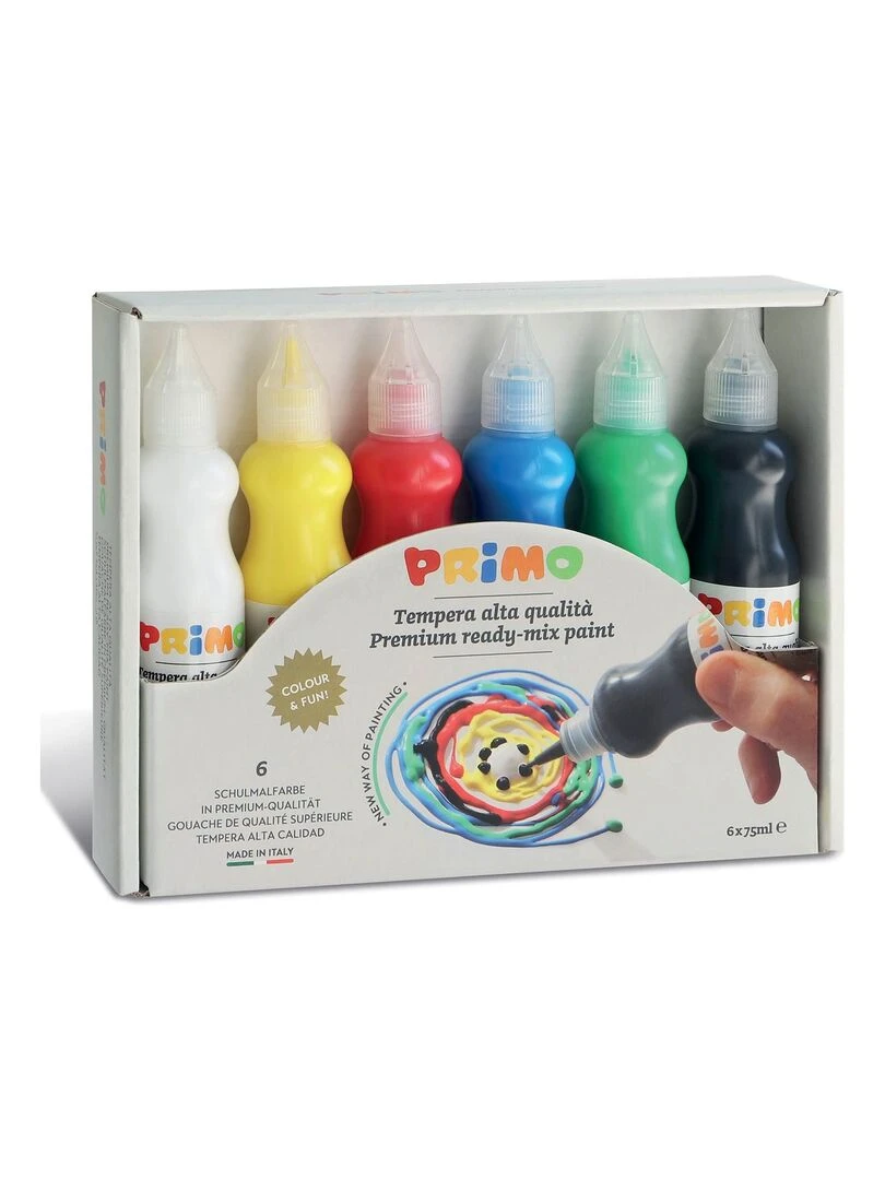 6 bouteilles de gouache 75 ml   N/A