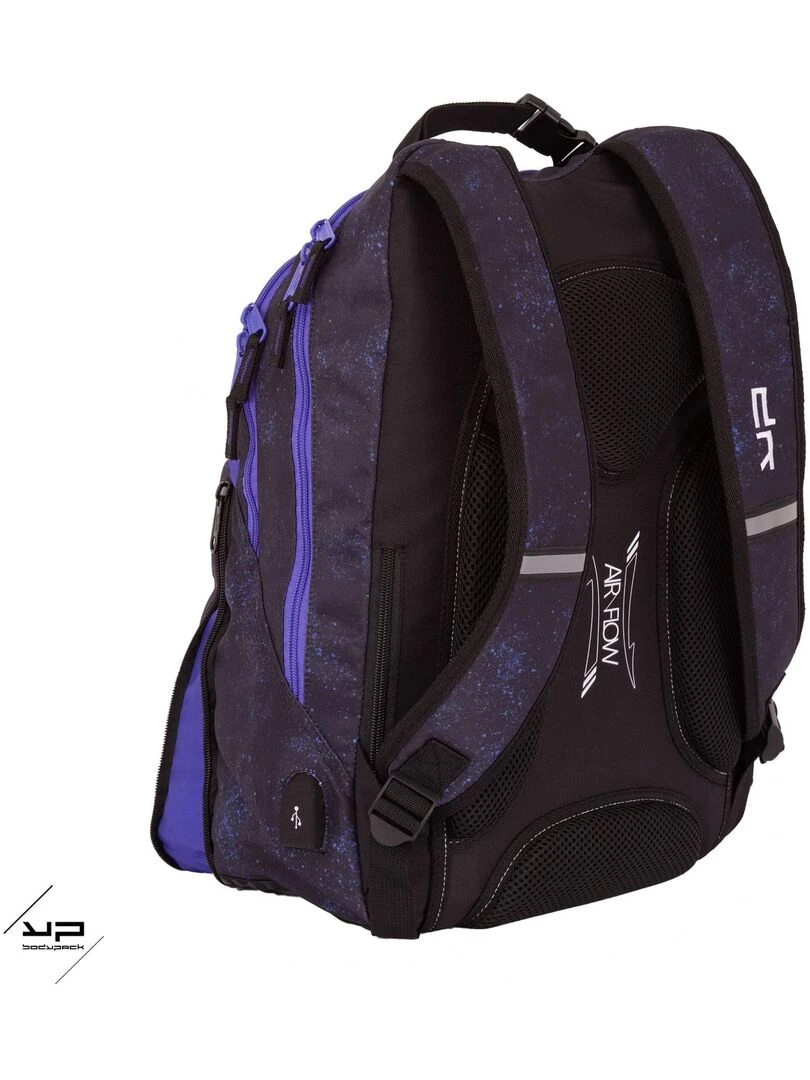 BODYPACK Sac à dos extensible recyclé Ordi USB Galaxie   Violet