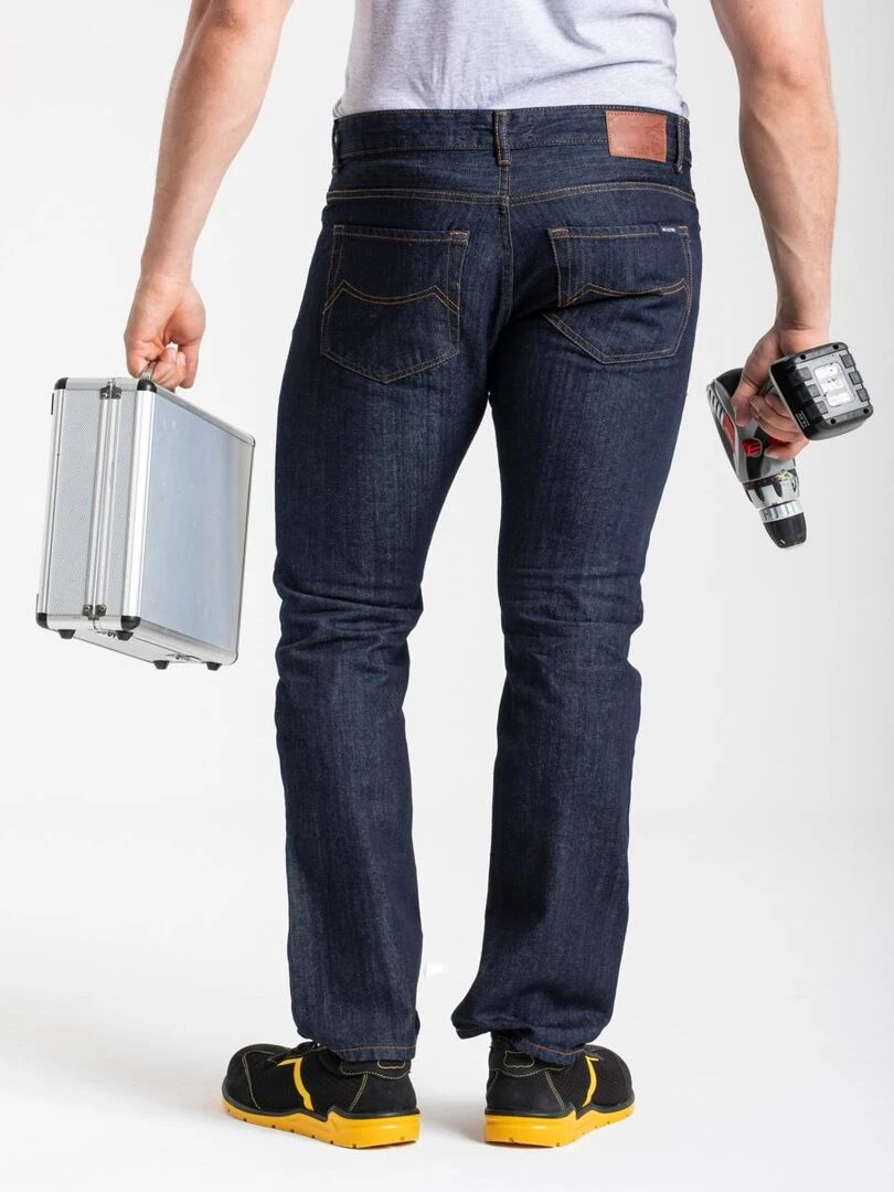 Jeans de travail coton coupe confort brut WORK4 'Rica Lewis'   Bleu