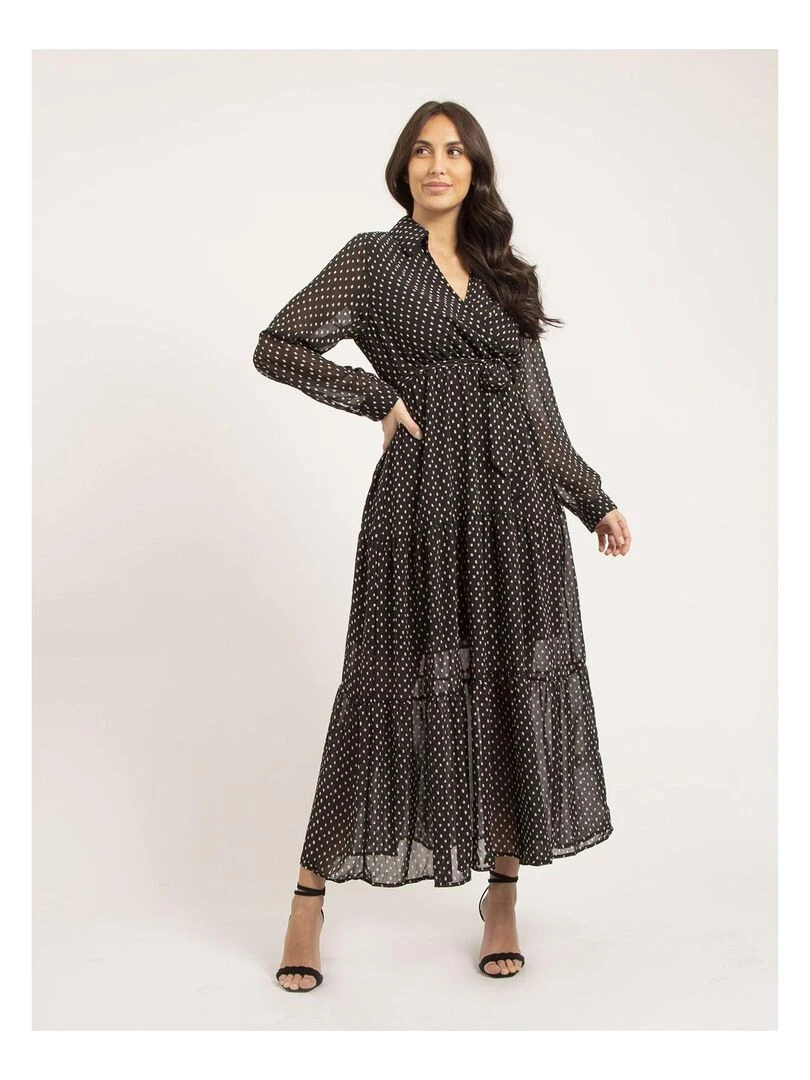 Robe longue motifs IDYANA   Noir