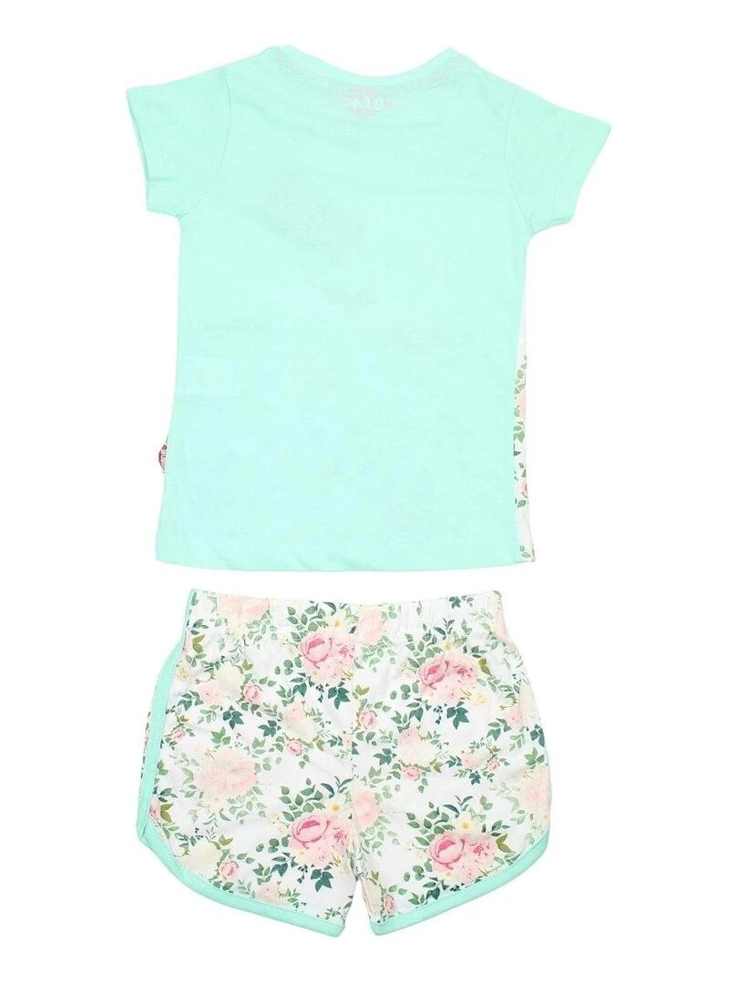 Lee Cooper   Ensemble ​​T shirt short fille Imprimé Lee Cooper   Bleu turquoise