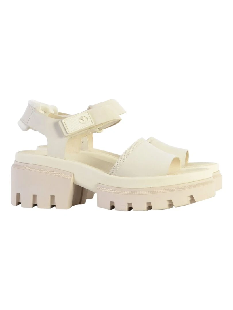 Sandale Compensée Cuir Timberland Evereleigh Backstrap   Blanc