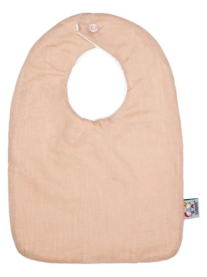 Bavoir bébé en Lin Orange clair