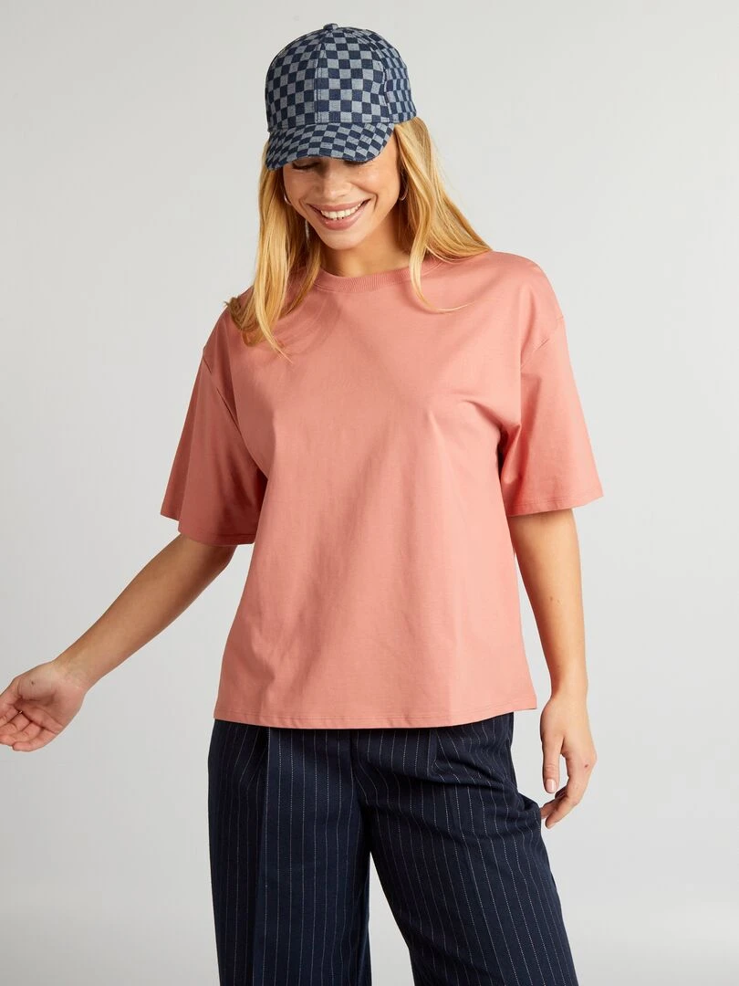 T shirt en maille jersey Tough Cotton™ Rose