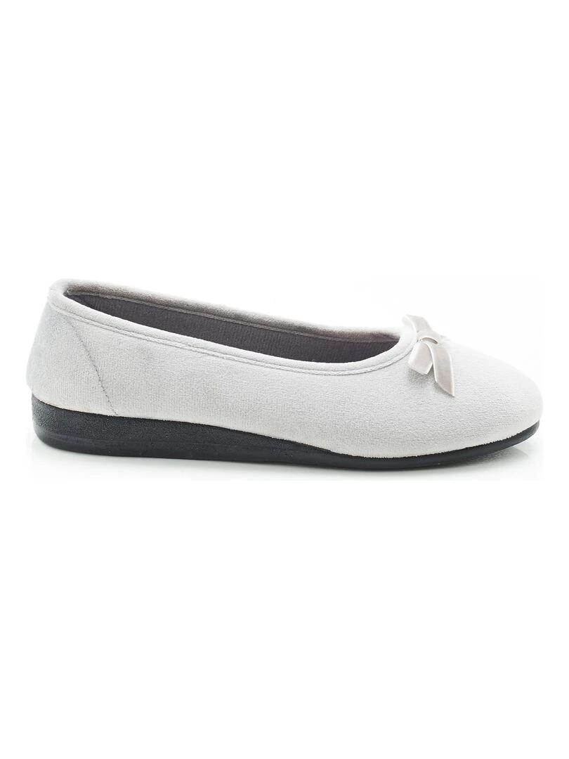 Ballerines aspect velours   Damart   Gris