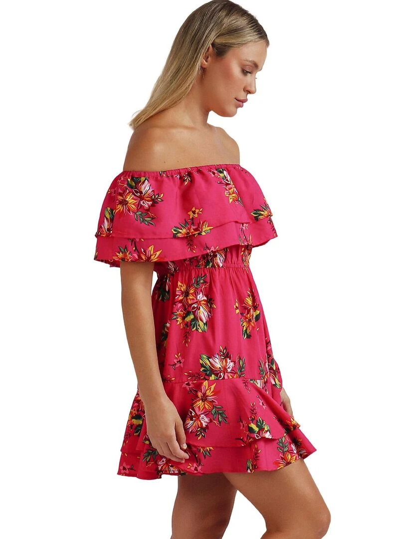 Robe de plage Spring Festival   Rose fushia