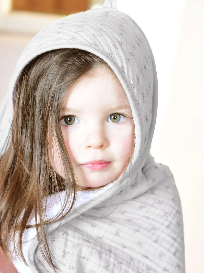 Cape de Bain Bébé "Lil Planet" 100% Coton bio OEKOTEX 'ROBA' Gris