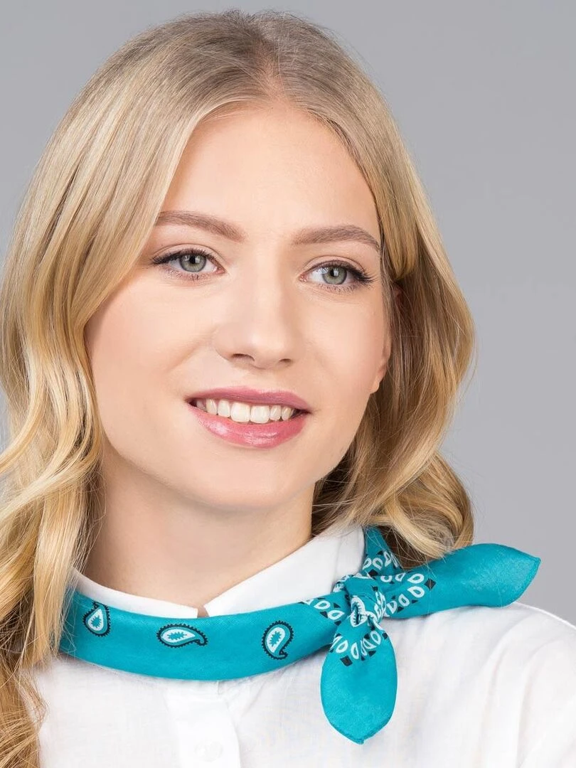 Bandana Coton U.S Premium Bleu lagon