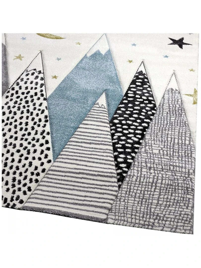 Tapis enfant SNOWSKY en polypropylène doux et soyeux OEKO TEX® Ecru