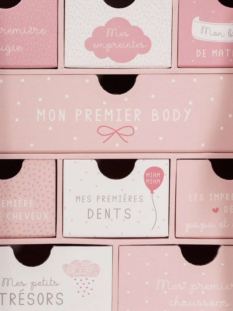 Coffret naissance porte nuage rose Rose