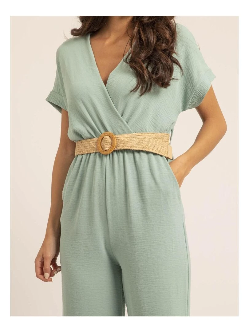 Combi pantalon et ceinture EDERNIE   Vert pistache