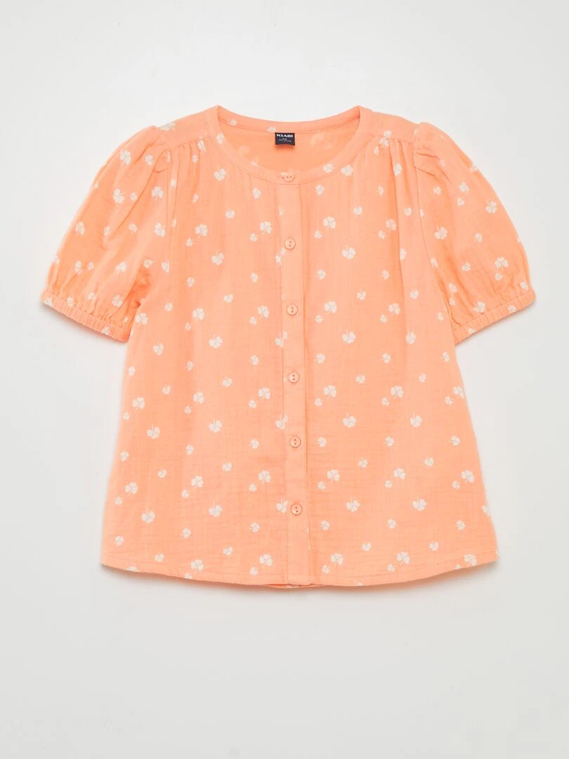 Chemisier en gaze de coton Orange