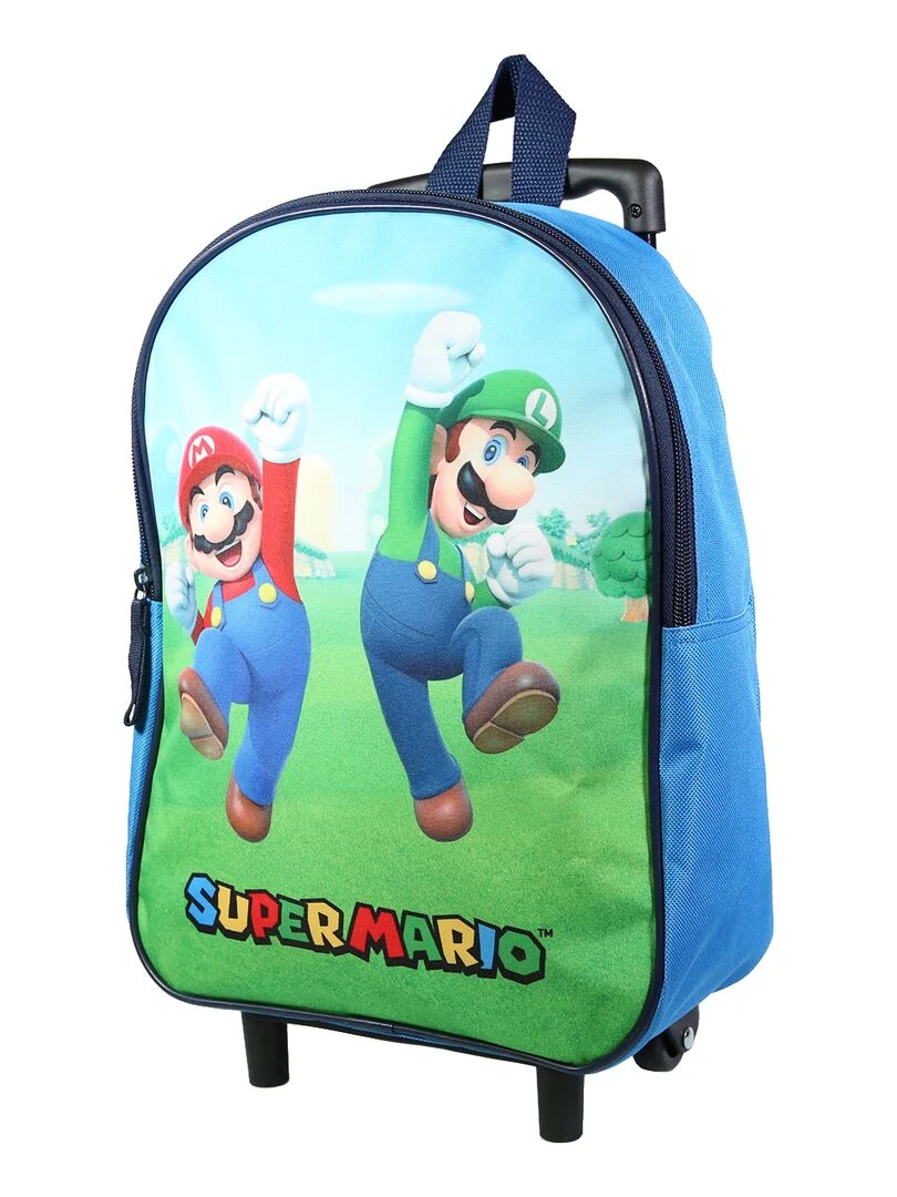 BAGTROTTER Sac à dos à roulettes 31 cm maternelle Super Mario Bleu Bleu