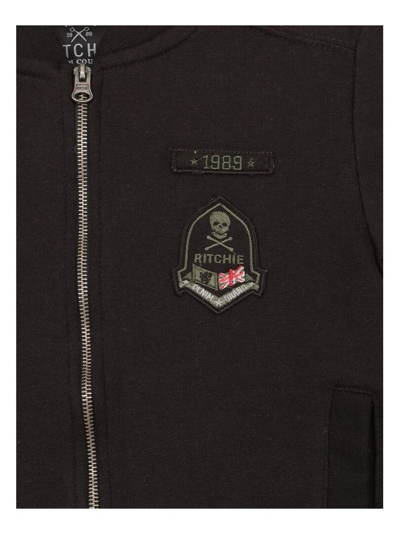 SWEAT ZIPPE WOLFIK BOY Noir