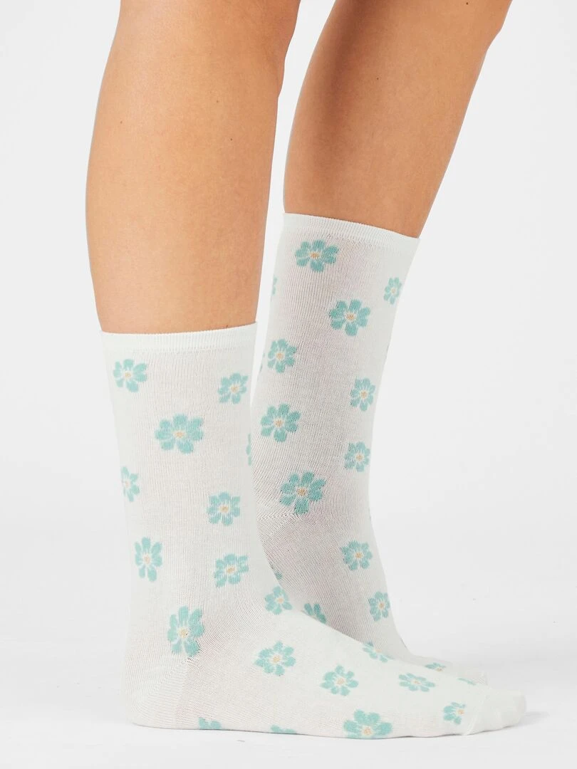 Lot de 3 chaussettes fantaisie Damart Vert
