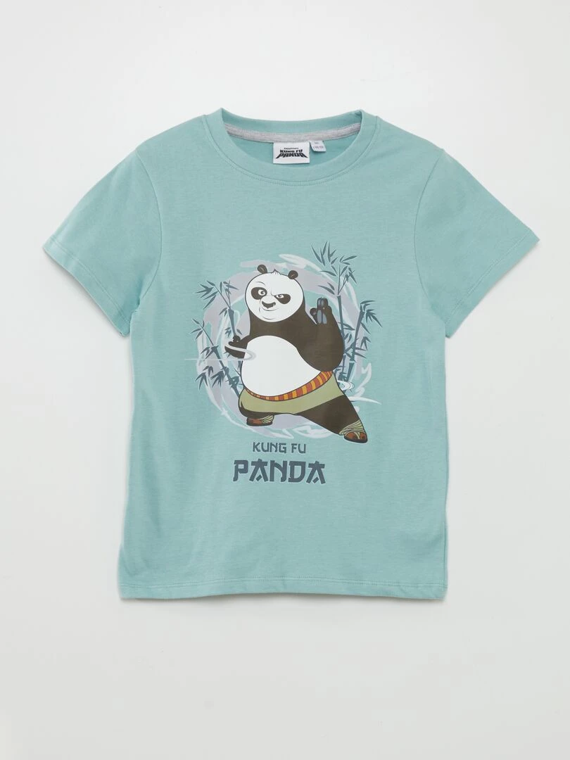 Ensemble pyjama short + t shirt  'Kung fu Panda'   2 pièces   Vert