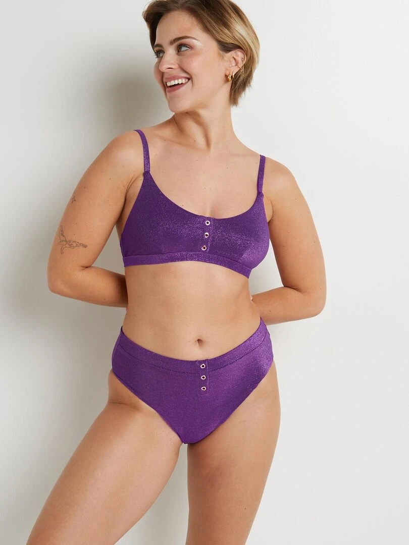Maillot de bain culotte haute Moorea RougeGorge Lingerie Violet