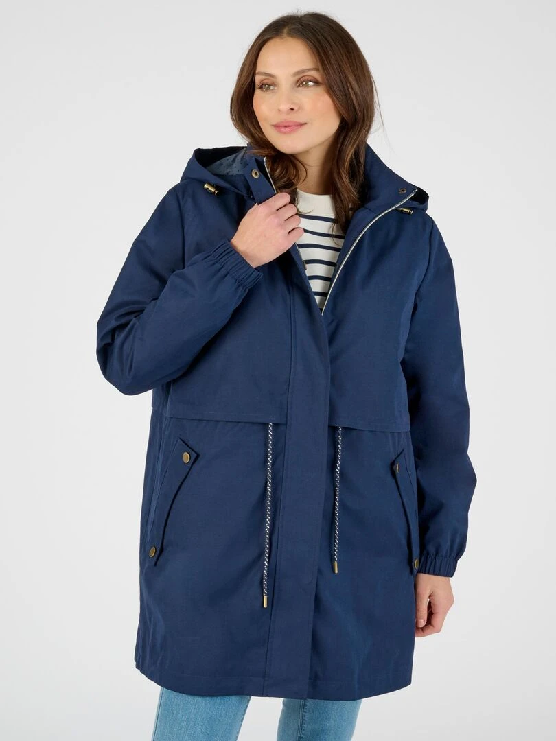 Parka 3 en 1 gilet amovible doublé Thermolactyl Damart Bleu marine
