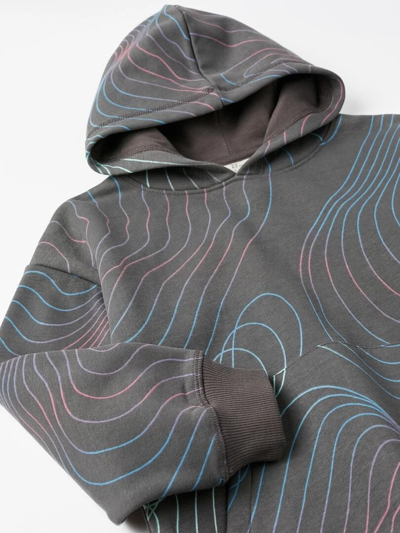 Sweat à capuche pour garçon 'Nothern Lights'   NORTHERN CALLING   Gris foncé