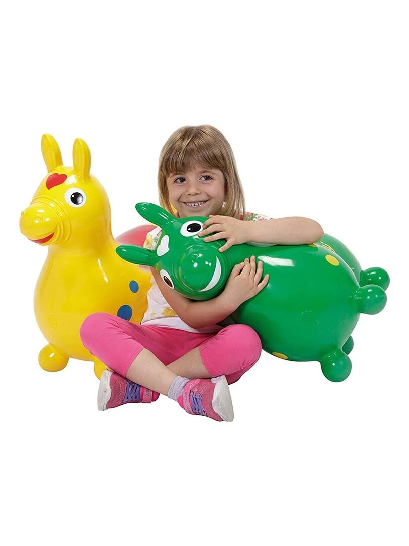 Cheval Sauteur gonflable  jaune   N/A