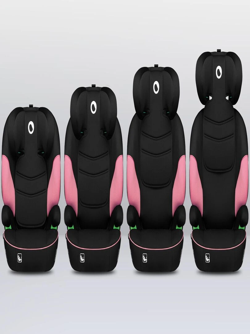 LIONELO Lars i Size Siège auto bébé évolutif Groupe 2 3 Rose Noir Rose