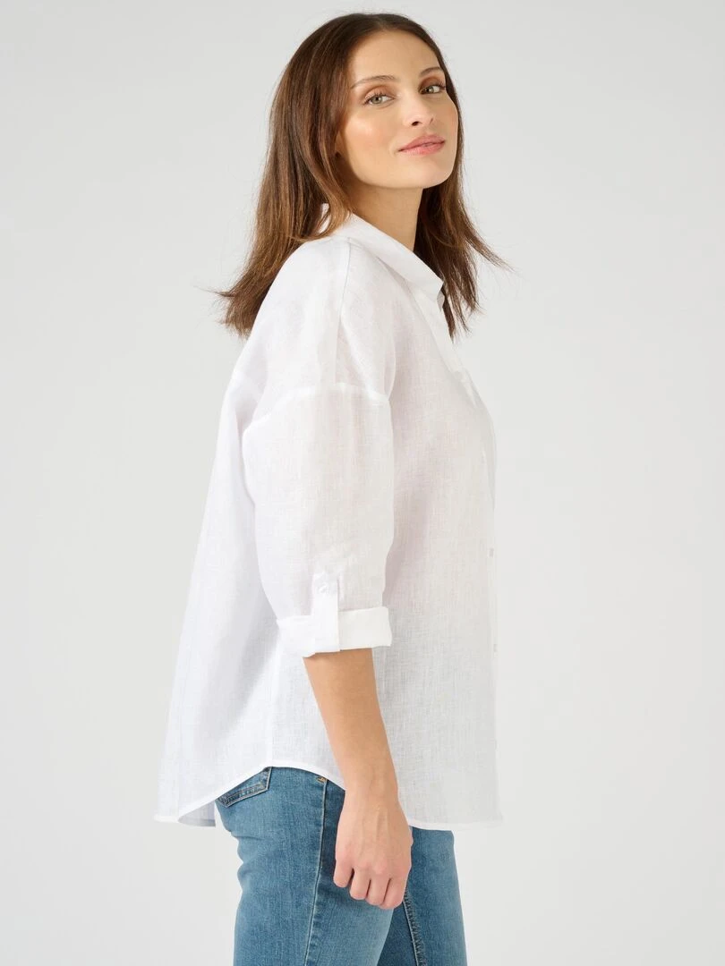 Chemise pur lin   Damart   Blanc
