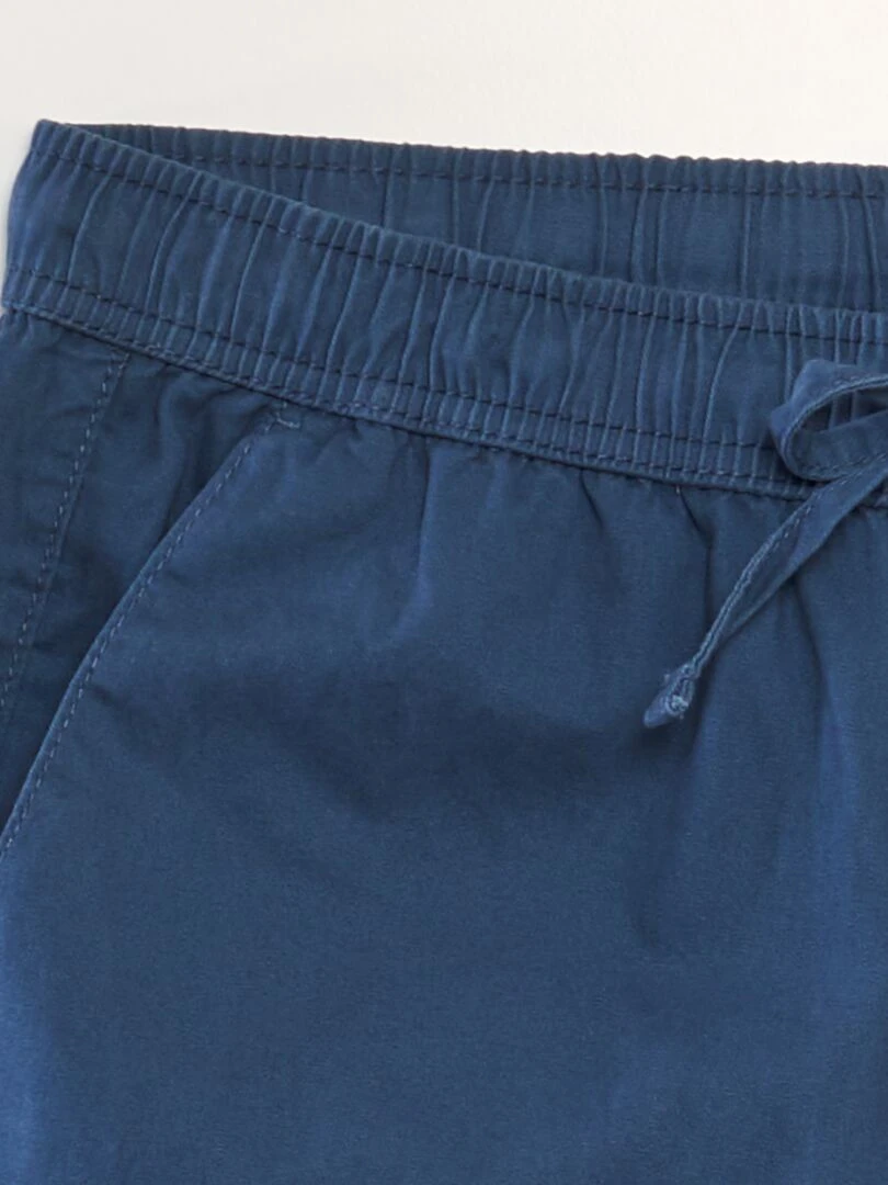 Bermuda chino avec taille élastiquée   BLEU